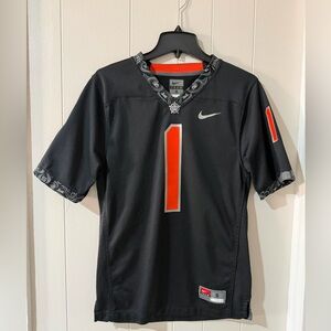 Nike Black and Orange Men's Jersey
